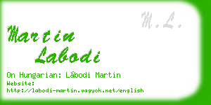 martin labodi business card